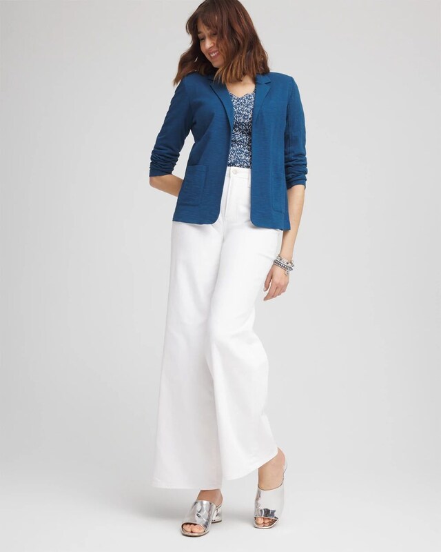 Printed Pima 3/4 Sleeve Tee - image 2